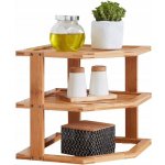 Kesper Bambusová přídavná police, 2-patrová, rohová CORNER, 25x25x27 KE58804 – Zboží Mobilmania