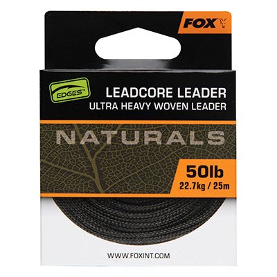 Fox Edges těžká šňůrka bez olova naturals leadcore 25m 50lb 22.7kg – Zboží Dáma