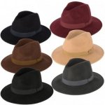 Fedora klobouky čokoládová Gift3 HT-1073-4