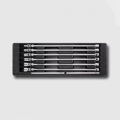 Sada bitů HONITON na prodloužené T-rukojeti, 8 dílů, plastové plato, HA083 – Zboží Dáma