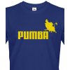 Pánské Tričko Bezvatriko tričko s potiskem Pumba modrá
