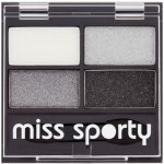 Miss Sporty Quattro Studio Quadruple oční stíny 404 Real Smoky/Smoky Black 5 g – Zboží Dáma