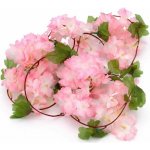 DECOLED 3D jarní dekorace girlanda květinová, 220 × 15 cm, růžová, Sakura – Hledejceny.cz