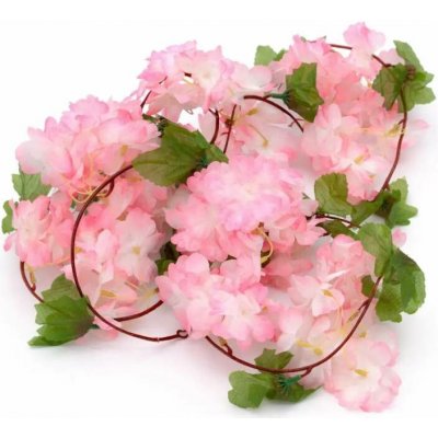 DECOLED 3D jarní dekorace girlanda květinová, 220 × 15 cm, růžová, Sakura – Hledejceny.cz