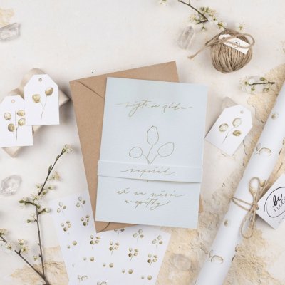 Sada na balení svatebního daru - exklusivní přání a balicí sada – Zboží Mobilmania