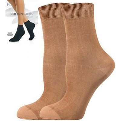 Lady B ponožky COTTON socks 60 DEN 1 pár beige – Zbozi.Blesk.cz