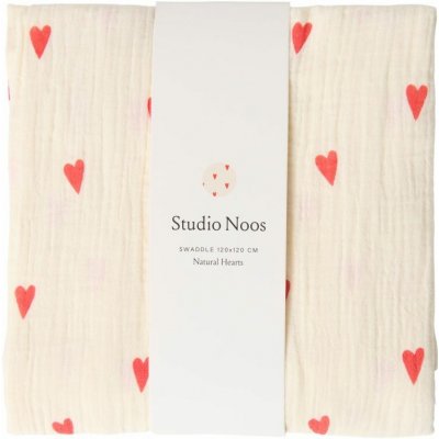STUDIO NOOS SWADDLE ZAVINOVAČKA Print Large Beige Hearts – Hledejceny.cz
