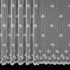 Záclona Českomoravská textilní žakárová záclona V127 vyšívané větvičky, s bordurou, bílá, výška 200cm (v metráži)