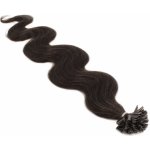 50cm vlasy pro metodu keratin 0,5g/pr. vlnité přírodní černá