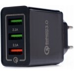 Síťová nabíječka QUICK CHARGE 3.0, 3xUSB KRAFT&DELE – Zboží Živě