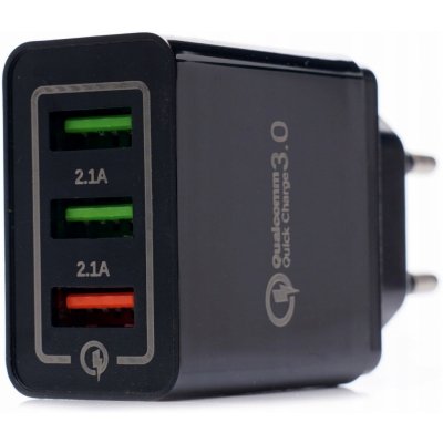 Síťová nabíječka QUICK CHARGE 3.0, 3xUSB KRAFT&DELE – Zboží Živě