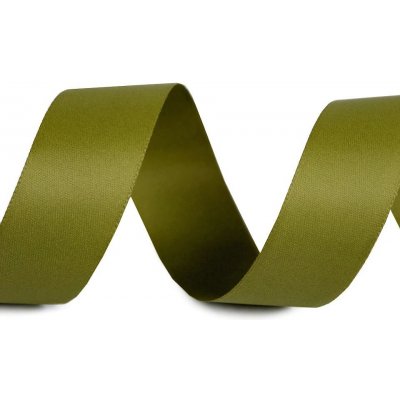 Stuha 24mm atlasová hedvábná oboulící zelená – Zboží Dáma