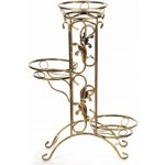 HowHomely Stojan na květiny 90x65 cm zlatá DD0573 – Zboží Dáma