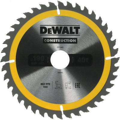 DeWALT DT1945 Pilový kotouč 190 x 30mm, 40 zubů – Zbozi.Blesk.cz