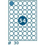 Print V0001984 bílé 30 mm 54 etiket na A4 100 listů – Zboží Dáma