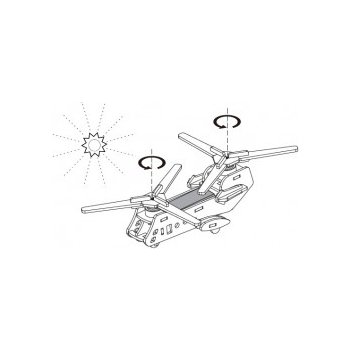 Robotime P320 solární vojenský vrtulník CH47