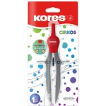 Kores Plastové kružítko CIRKOS červené/šedé – Sleviste.cz