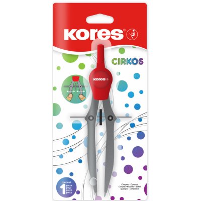 Kores Plastové kružítko CIRKOS červené/šedé – Hledejceny.cz