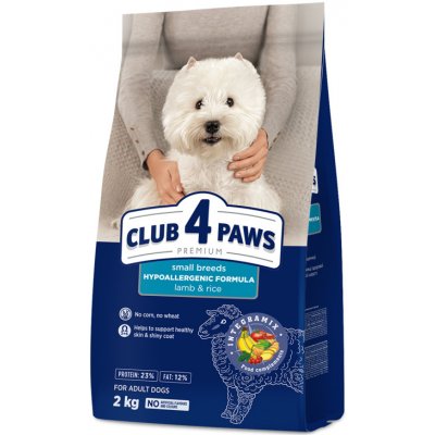 Club4Paws Premium Lamb and rice for adult dogs of small breeds 2kg
