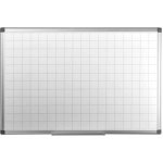 Bi-Maya Bílá magnetická tabule Gridded lakovaná 90x60, ALU rám