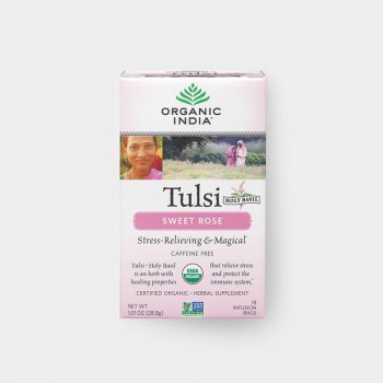 Organic India Tulsi Sladká růže čaje 18 x 1,6 g