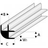 Modelářské nářadí Raboesch profil ASA spojovací rohový 3x1000mm