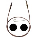 Hnědé vyměnitelné lanko KnitPro 35 cm – Zboží Mobilmania