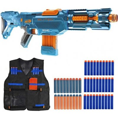 Nerf Elite 2.0 Echo CS-10 4v1 E9533 + vesta + 30 šípů měkká hlava – Zboží Dáma
