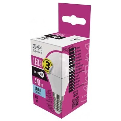 Emos LED žárovka Classic Mini Globe E14 5 W 40 W 470 lm studená bílá ZQ1222 – Hledejceny.cz