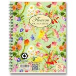 Pigna kroužkový blok A5 Nature,čtverečkovaný – Zboží Dáma