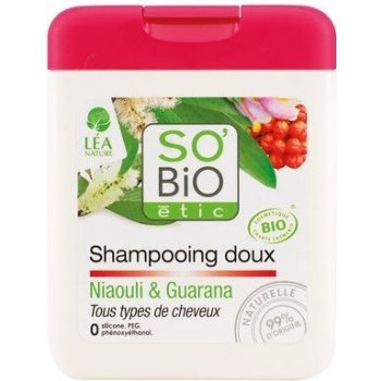 SO’BiO šampon jemný na vlasy niaouli-guarana 250 ml