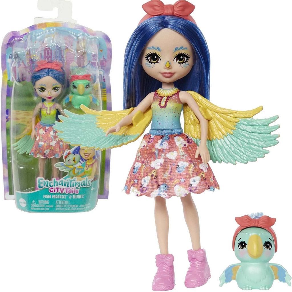 Mattel Enchantimals a zvířátko Prita Parekeet a Flutter