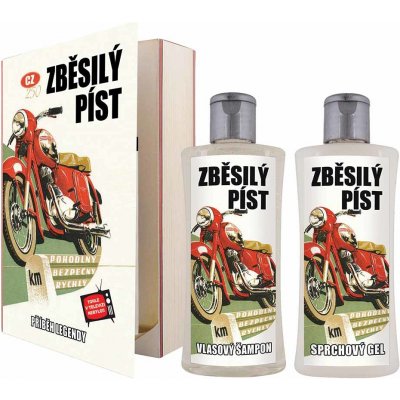 Bohemia Gifts & Cosmetics Kniha Retro motorka sprchový gel 200 ml + šampon 200 ml dárková sada