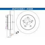 ATE Brzdový kotouč 24.0112-0228.1 – Zbozi.Blesk.cz