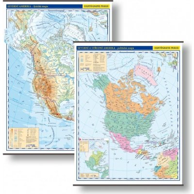 Kartografie PRAHA, a. s. Severní Amerika – sada školních nástěnných map – Zboží Mobilmania