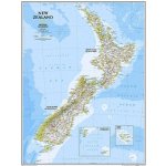 National Geographic Nový Zéland - nástěnná mapa Classic 60 x 77 cm Varianta: bez rámu v tubusu, Provedení: laminovaná mapa v lištách – Zbozi.Blesk.cz