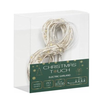 Garlianda Christmas Touch 20LED, 2,5m, 2 x AA, teplá bílá – Hledejceny.cz
