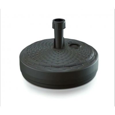 Nohel Garden Stojan na slunečník STRIPES kulatý plast tmavě hnědý d39cm – Zboží Dáma