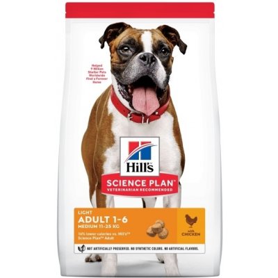 Hill’s Science Plan Adult Light Medium Chicken 14 kg – Hledejceny.cz