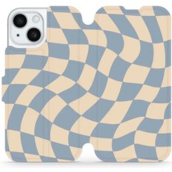 Mobiwear - Apple iPhone 15 - VA59S Modrá a béžová šachovnice
