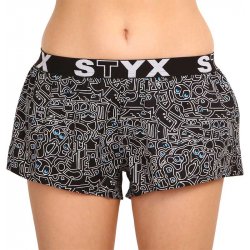 Styx Dámské trenky art sportovní guma doodle T1256