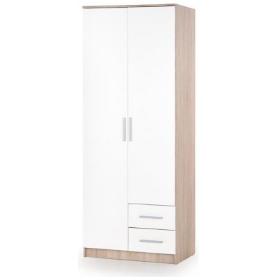 HALMAR LIMA S2 80x52x205cm bílá/dub sonoma – Zboží Mobilmania