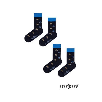 Avantgard Set ponožky 2 páry 778-05009 vzor cyklistika Modrá