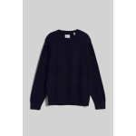 Gant svetr Tonal Barstriped Cotton C-neck modrá – Zboží Mobilmania