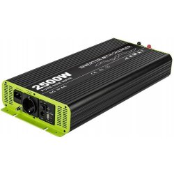 Kosun Měnič napětí výkon 2500W čistý sinus UPS DC48V/AC230V USB černo-zelený KOS2500-48
