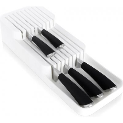 VILDE Organizér na nože, až na 18 nožů, plastový bílý - 39 x 14,5 x 7,5 cm – Sleviste.cz