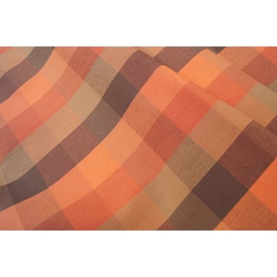 Dvouvrstvý pytlík na chleba - různé velikosti Látka: hnědooranžová kostka, Rozměr: 34 x 44 cm – Zboží Mobilmania