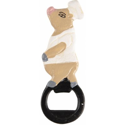 Otvírák na láhve ve tvaru prasete s kuchařskou čepicí - 5*0.5*13 cm - Clayre & Eef – Hledejceny.cz