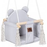 Baby Nellys stylová houpačka Velvet šedá – Zboží Dáma