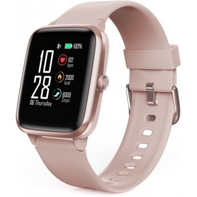Hama Fit Watch 5910 růžovo-zlaté Chytré hodinky, 1,3" LCD, GPS, Bluetooth 5.0, IP68, měření tepové frekvence, analýza spánku, krokoměr, výdrž až 6 dní, růžovo-zlaté 178605